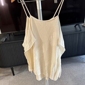 Zara Off-White Sleeveless Top